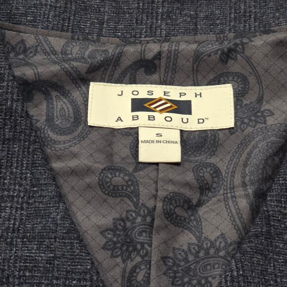 Joseph Abboud Blue Herringbone Wool Button Up Pocketed Suit Dress Vest - Picture 3 of 7